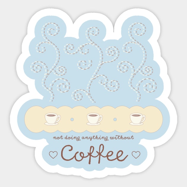 Coffee Aroma Swirls Sticker by Bav